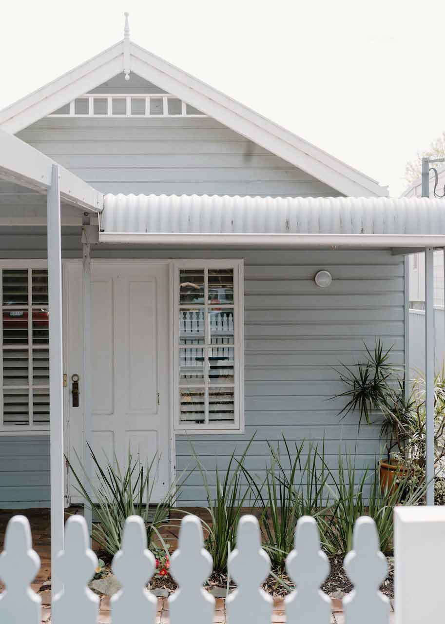 Light blue cottage in Sydney